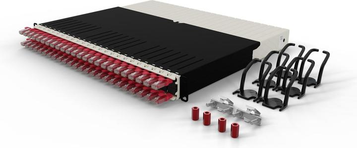 Productafbeelding PATCHBOX één / 8RU / Cat 6A, UTP, 0,8 m, rood (UTP, CAT6a, 0.80 m)