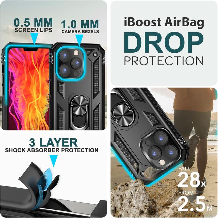 Actual product image Nalia Shockproof Military Style Ring Cover (Apple iPhone 15 Pro)