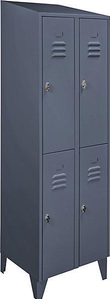 Produktbild Wolf Stahlschrank mit Schrägdach, Abteile horizontal geteilt (60 cm, 195 cm)