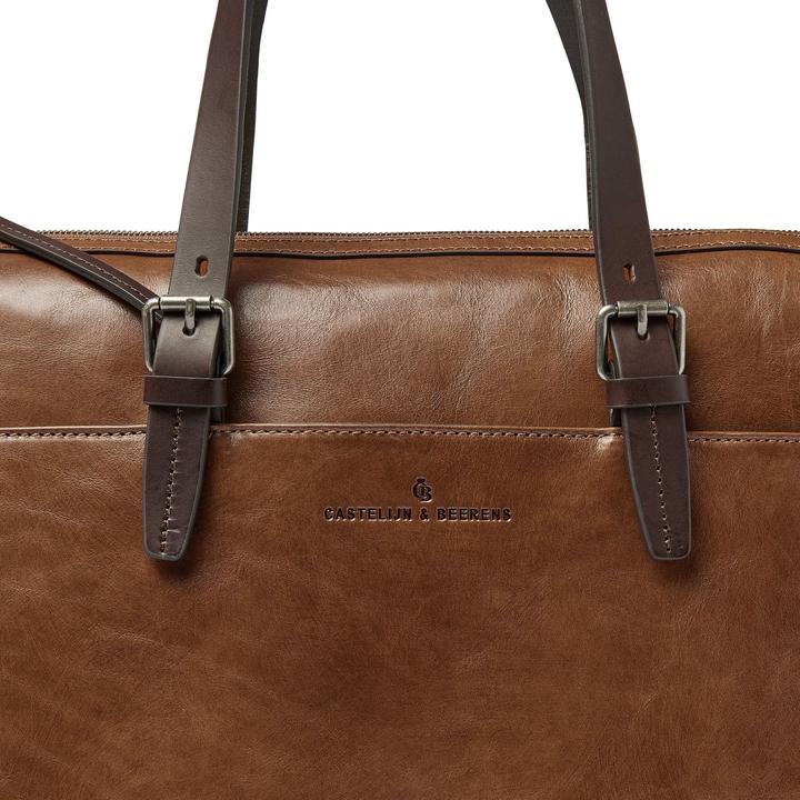 Actual product image Castelijn & Beerens Rien shoulder bag RFID protection leather 40 cm laptop compartment