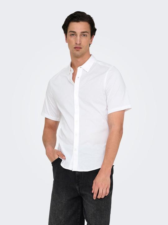 Produktbild Only & Sons Onsrobin Button Under Ss Stretch Shirt (M)