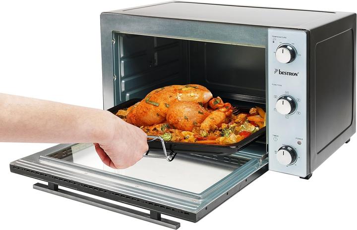 Actual product image Bestron Grill oven with rotating spit, pizza stone and convection function