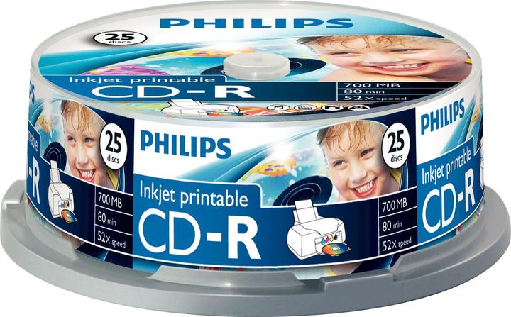 Actual product image Philips 1x25 CD-R 80Min 700MB 52x IW SP (25 x)