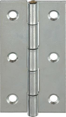 Actual product image Vormann Hinge Height 70 mm Width 38 mm Thickness 1.4 mm Steel blue galvanised rolled, narrow