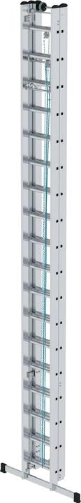Produktbild Munk Sprossen-Seilzugleiter 3-teilig mit Standard-Traverse 3x18 Sprossen (Gerüst, 1250 cm)
