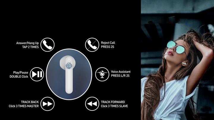 Image du produit Tellur Flip True Wireless casque noir (2.50 h, Sans fil)