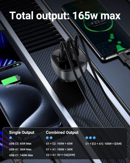 Productafbeelding Acefast B14 Autolader Autolader 165W