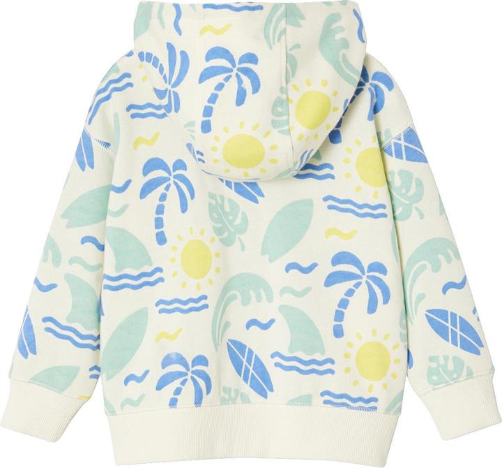 Vertbaudet Jungen Kapuzensweatjacke mit Surferprints allover