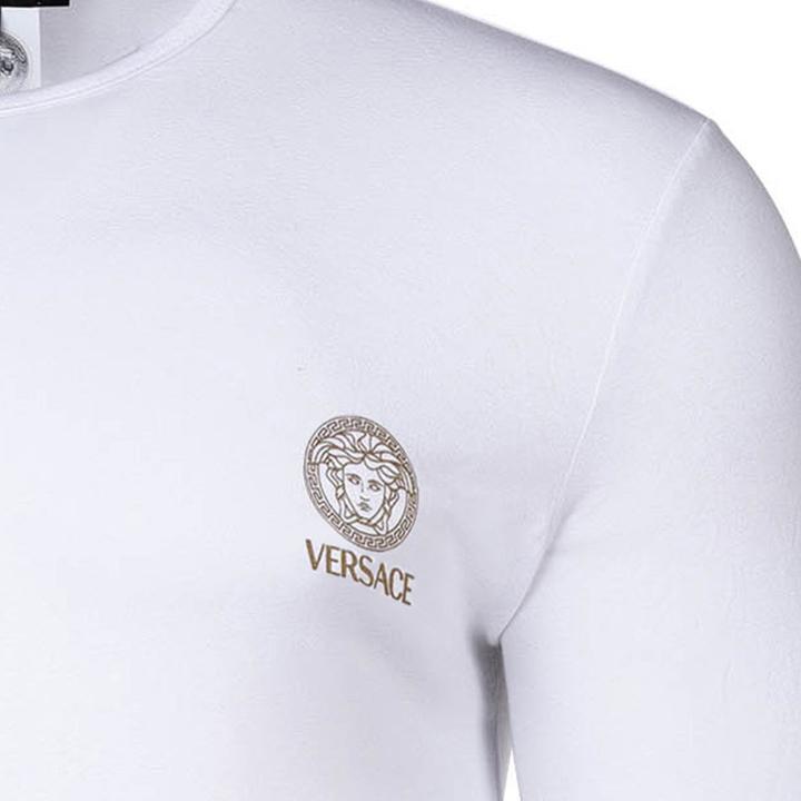 Immagine prodotto Versace T-Shirt Long Sleeves Round Neck Jersey Topeka Bi-Stretch Cotton Organic New Logo (XL)
