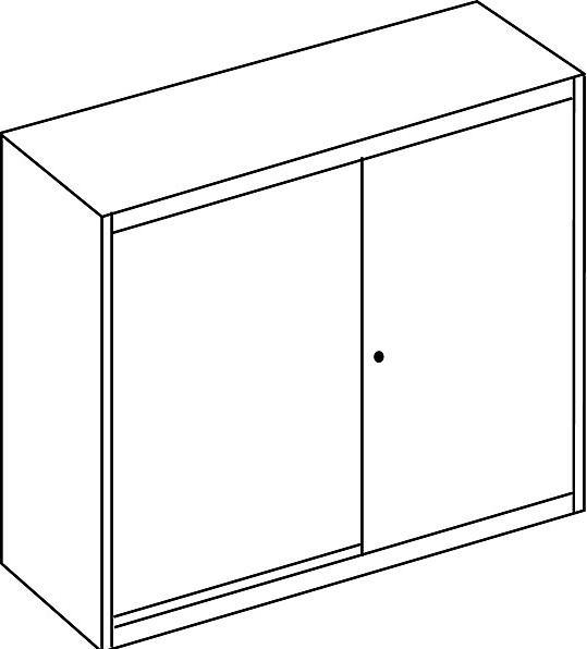 Actual product image Mauser Sliding door cabinet (160 x 43.5 x 118 cm)