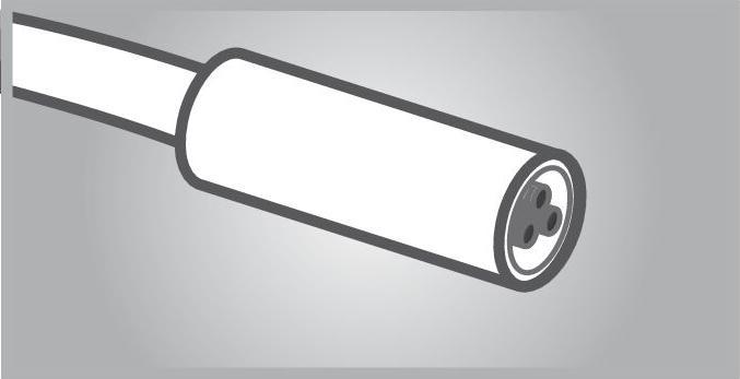 Produktbild Siro SL-DUO Verteiler 2-fach Länge 300 mm mit verzinnten Enden, Kunststoff weiss