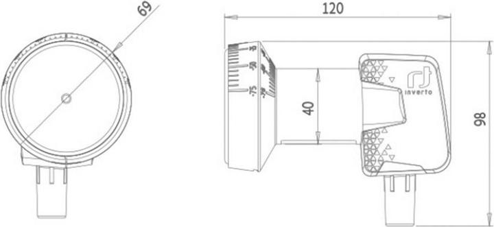 Actual product image inverto Home Pro Single (Single LNB, 40mm)