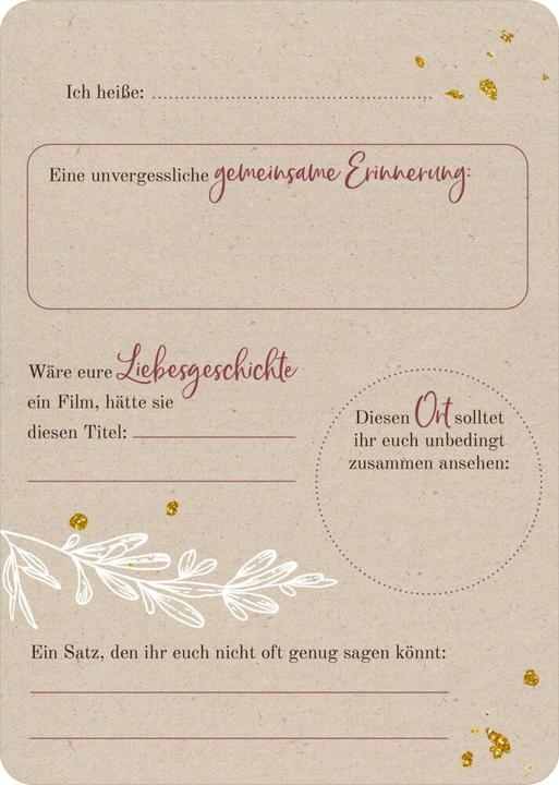 Immagine prodotto 50 biglietti per il libro degli ospiti per il matrimonio (50 pz.)