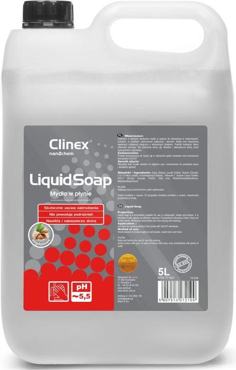 Immagine prodotto Clinex Sapone liquido idratante per le mani al profumo di mandorla Liquid Soap 5L (Sapone liquido, 5000 ml)