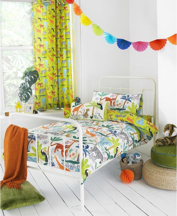 Image du produit Riva Home Paoletti Rideaux à oeillets Jungletastic (168 x 183 cm)