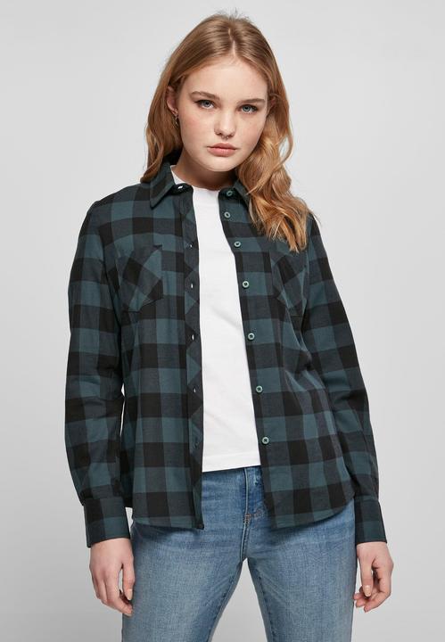 Actual product image Urban Classics Ladies Turnup Checked Flannel Shirt - 1180 (4XL)
