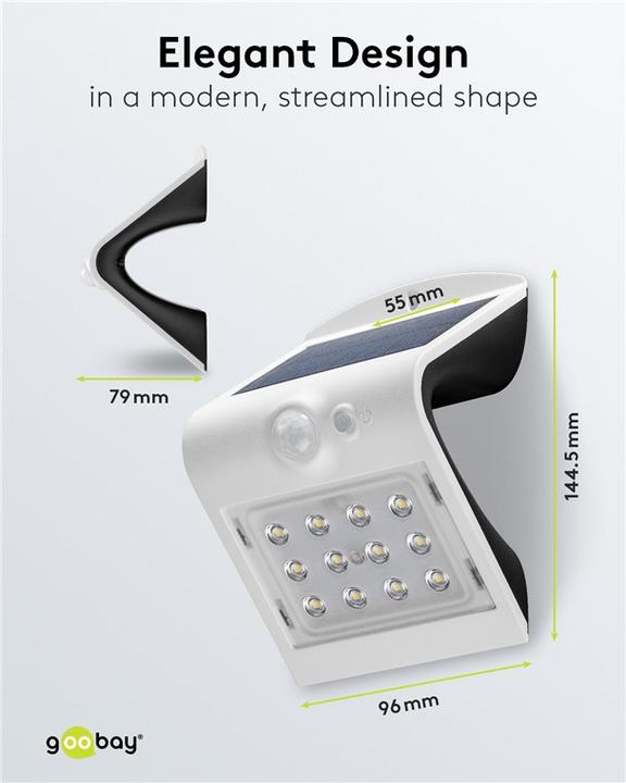 Actual product image Goobay LED Solar Wall Light (220 lm, IP65)