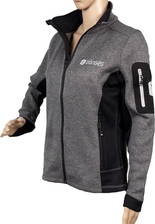 Produktbild Dönges Strickfleecejacke "Marieke" anthrazit, GR.M, 3 x Logo (M)