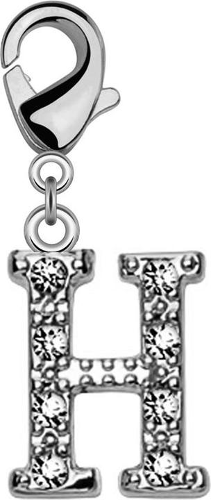 Image du produit Star Piercing Pendentif avec cristal lettre H (Laiton)