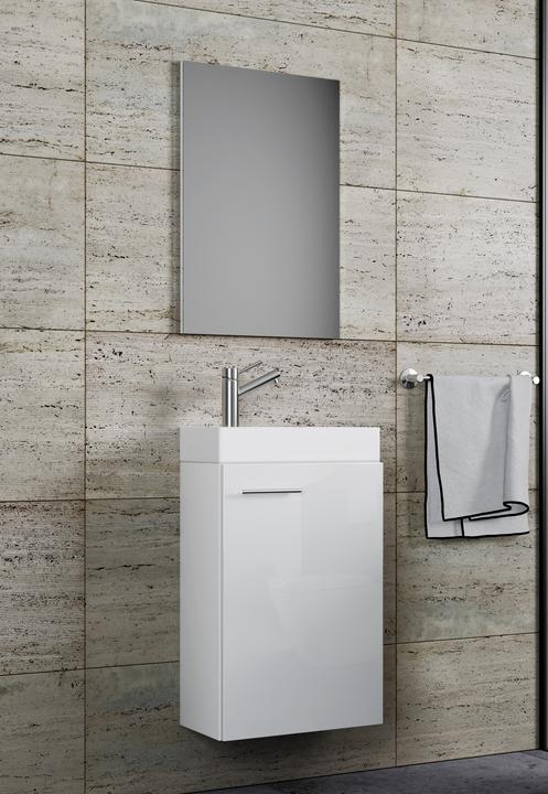 Actual product image VCM 3 pcs guest toilet wash place washbasin Slito mirror