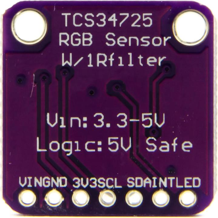 Actual product image Purecrea RGB colour sensor TCS34725 with IR filter and LED