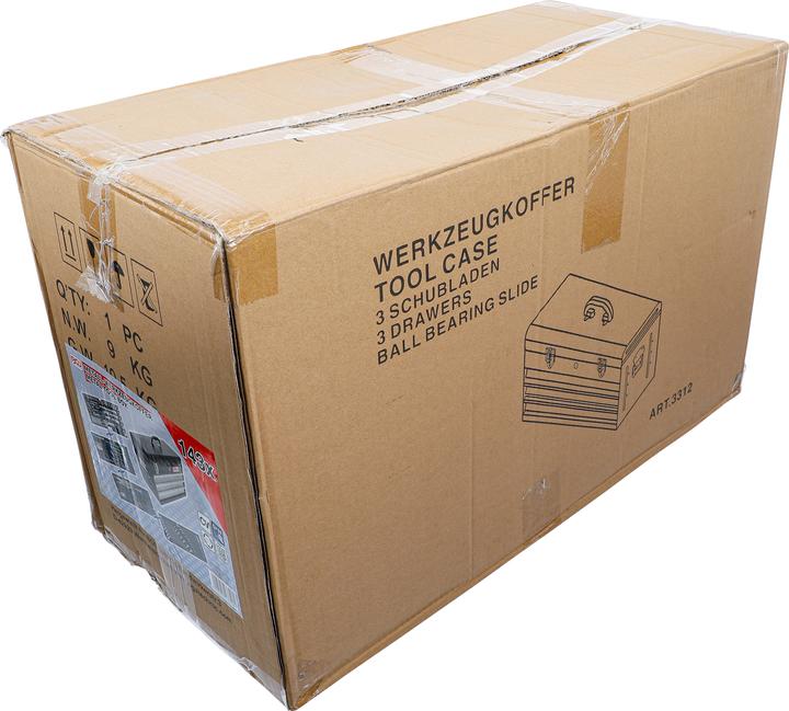 Actual product image BGS Metal workshop Tool Case 3 Drawers with 143 Tools (3312 pieces)