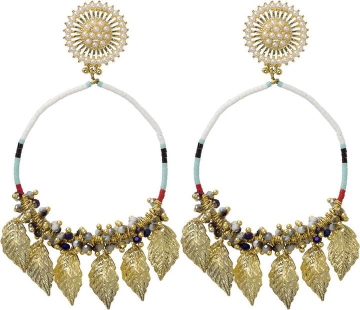 Immagine prodotto Uzurii Amazon Maria Orecchini a cerchio bianchi (Argento 925)