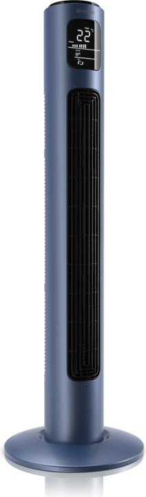 Brandson Ventilateur tour, oscillation 65°, minuterie, télécommande, ventilateur sur pied 96cm, bleu (48 dB)