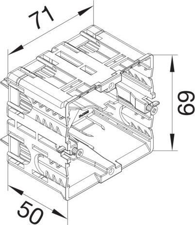 Actual product image Hager Parapet trunking Receptacle (7.10 cm)