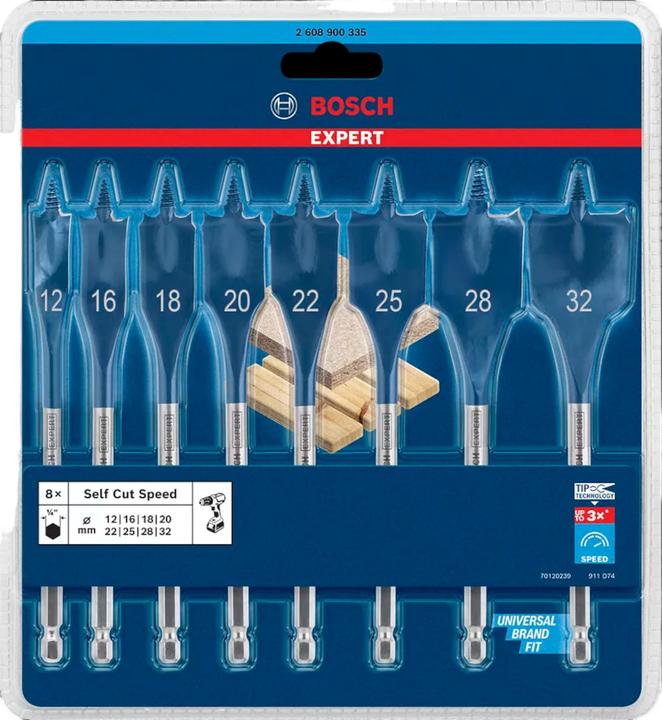 Actual product image Bosch Zubehör Expert SelfCut Speed - drill set - for softwood, chipboard (12, 16, 18, 20, 22, 25, 28, 32 mm)