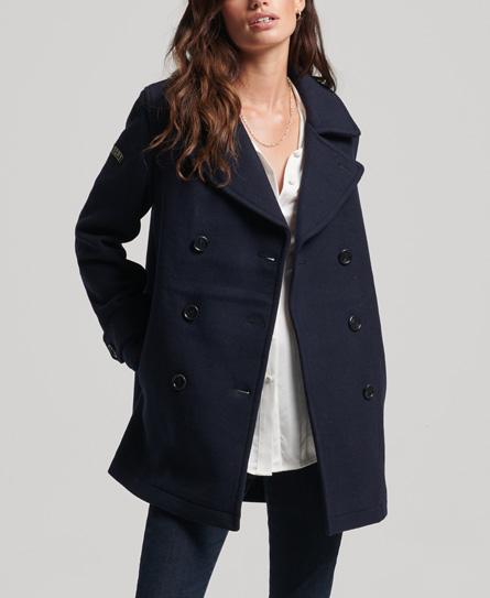 Produktbild Superdry Zweireihige Cabanjacke aus Wolle (6)