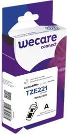Produktbild Wecare Schriftband kompatibel zu BROTHER TZE-221 schwarz auf weiss (0.90 cm, Weiss)