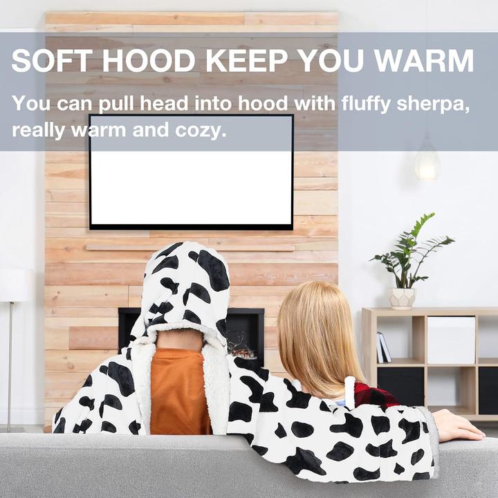 Actual product image Catalonia Classy Fleece-Decke mit Ärmeln und Kapuze
