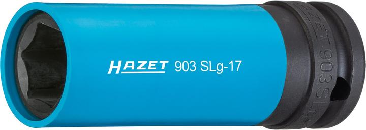 HAZET Schlag-, Maschinenschrauber Steckschlüsseleinsatz ∙ Sechskant 903SLG-17 ∙ Vierkant12,5 mm (1/… (17 mm)