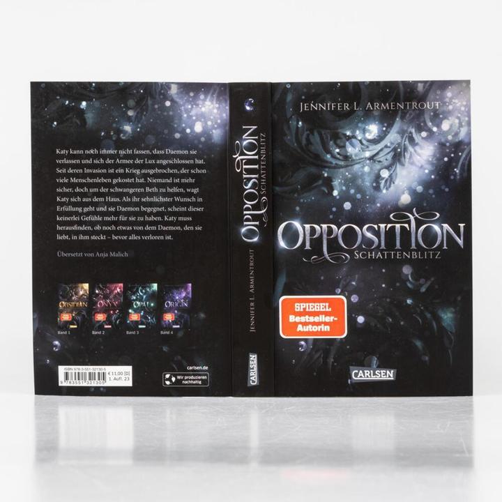 Actual product image Obsidian 5: Opposition. Schattenblitz (German, Jennifer L. Armentrout, Anja Malich, 2023)