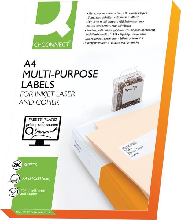 Produktbild Q-Connect Etiketten 210x148.5mm