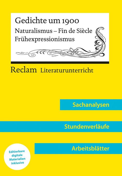 Produktbild Gedichte um 1900. Naturalismus – Fin de Siècle – Frühexpressionismus (Lehrerband) (Deutsch, Vanessa Greiff, 2023)