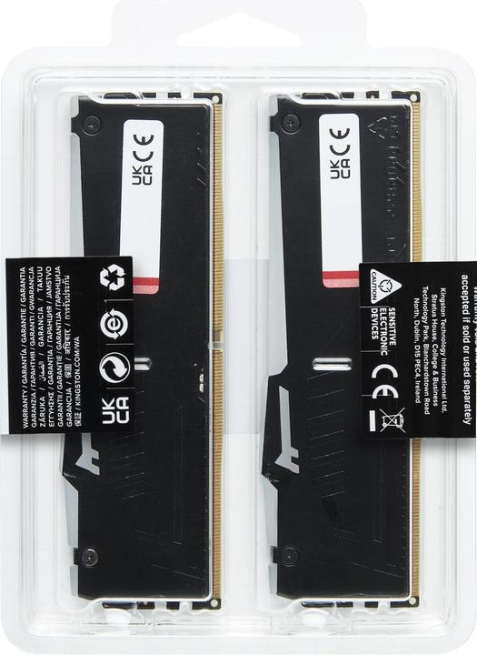 Image du produit Kingston 64GB DDR5 6000MT/S CL30 DIMM (2 x 32GB, 6000 MHz, RAM DDR5, DIMM)