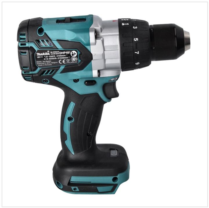 Actual product image Makita DHP 481 RT Battery impact drill 18 V 115 Nm Brushless + 2x battery 5.0 Ah + charger (Rechargeable battery operated)