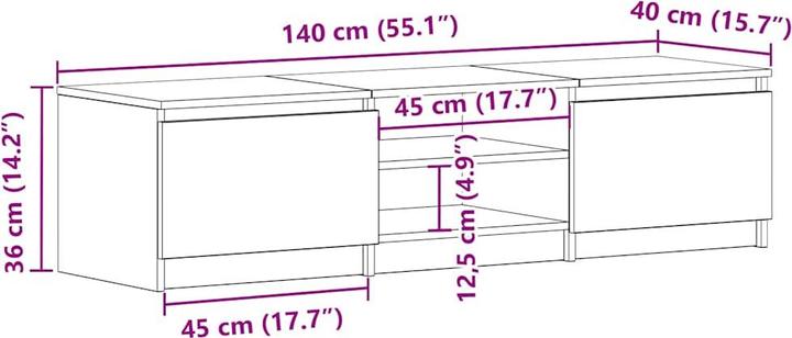 Image du produit VidaXL Almeric (140 x 40 x 36 cm)