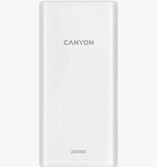 Actual product image Canyon Power bank PB-2001 20000 mAh White (20000 mAh, 20 W, 74 Wh)