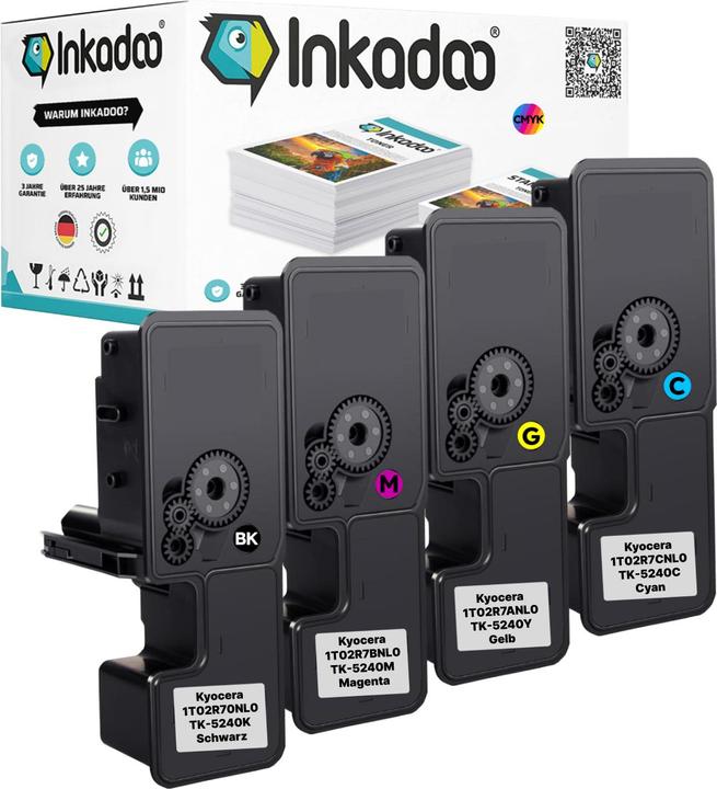 Produktbild Inkadoo Kompatibel Toner für Kyocera ECOSYS M 5526 cdn (M, BK, C, Y)