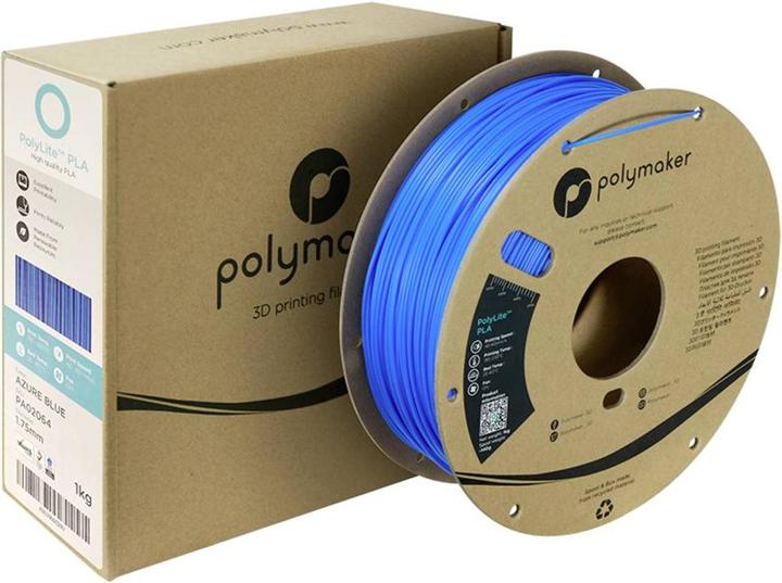 Actual product image Polymaker PolyLite PLA (PLA, 1.75 mm, 1000 g, Blue)