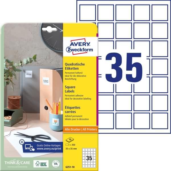 Immagine prodotto Avery Etichette quadrate