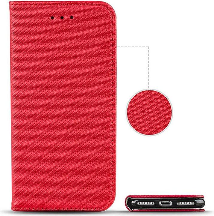 Produktbild König Design LG K61 Handyhülle Schutztasche 360 Grad Cover Case Wallet Etuis Bumper Rot Neu (LG K61)