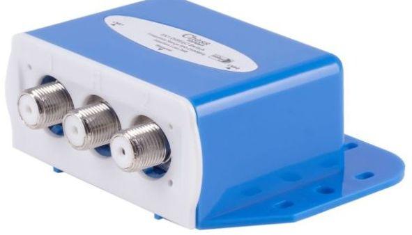 Actual product image Hapena DiSEqC switch 2-fold HADS21 950-2300MHz,Attenuation:3dB (DiSEqC)