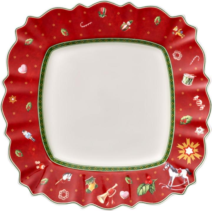 Speiseteller eckig, rot Toy's Delight (1 x)