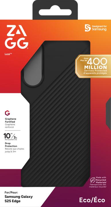Produktbild Zagg Luxe Graphen Back Cover Schwarz Samsung Galaxy S25 Edge (Samsung Galaxy S25 Edge)