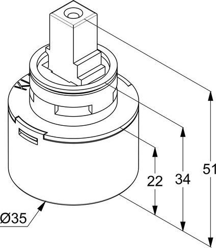 Actual product image Kludi Cartridge