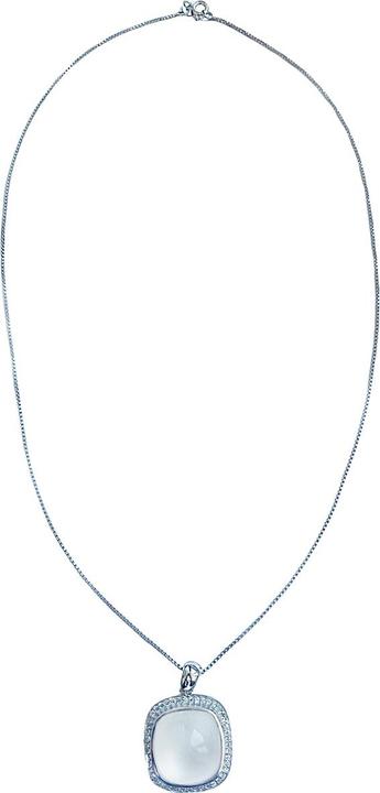 Produktbild Xen Anhänger mit Kette Mondstein weiss Cushion-Cabochon 45 cm 925 Silber (925 Sterling Silber, 45 cm)